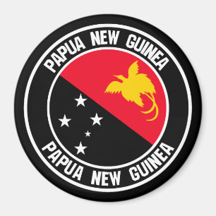 Aimant Emblème rond de la Papouasie-Nouvelle-Guinée