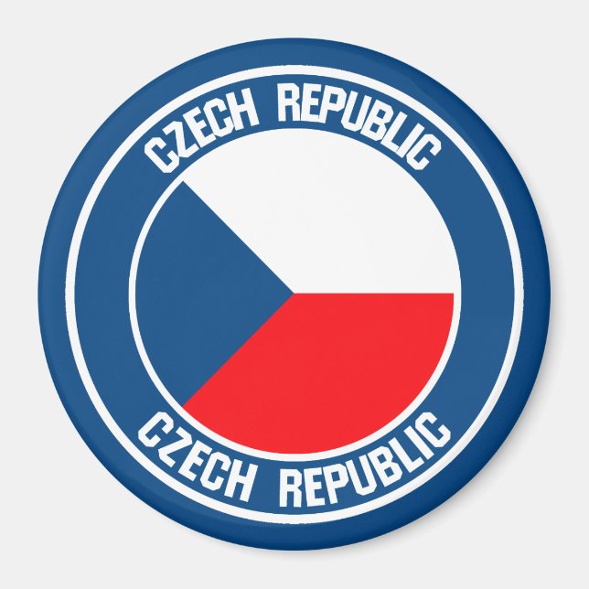 Aimant Emblème rond de la République tchèque (Devant)