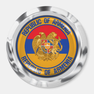Aimant Emblème rond de l'Arménie