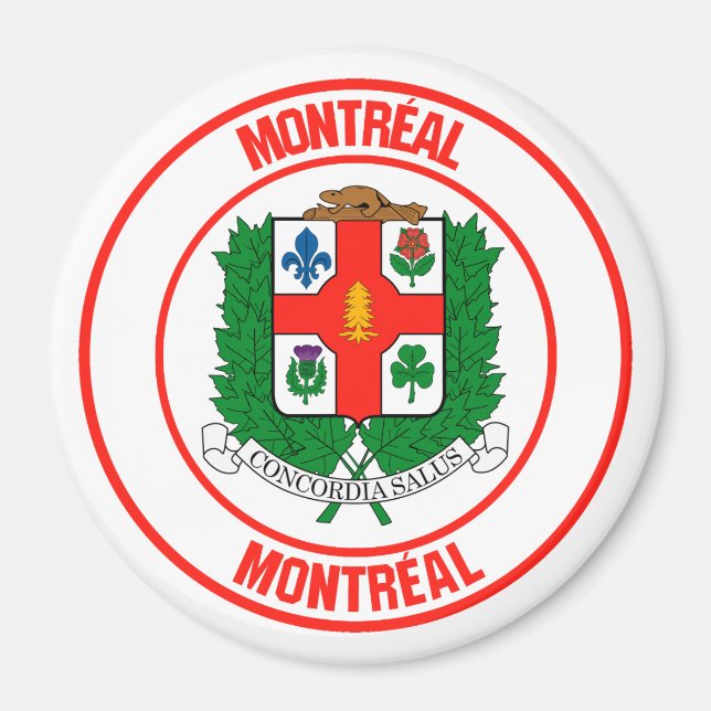Aimant Emblème rond de Montréal (Devant)