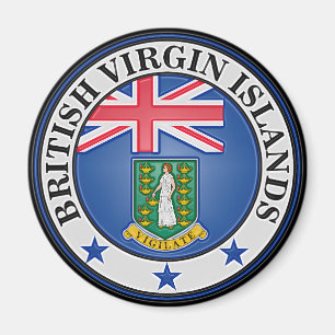 Aimant Emblème rond des îles Vierges britanniques