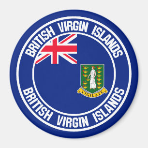 Aimant Emblème rond des îles Vierges britanniques