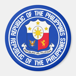 Aimant Emblème rond des Philippines