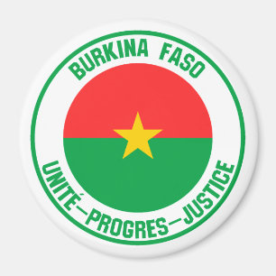 Aimant Emblème rond du Burkina Faso