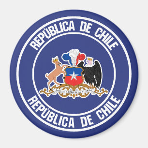 Aimant Emblème rond du Chili