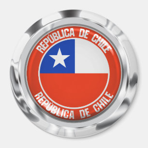 Aimant Emblème rond du Chili