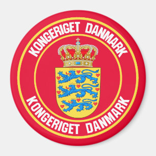 Aimant Emblème rond du Danemark