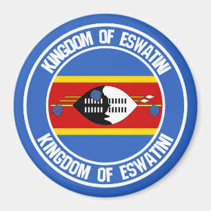 Aimant Emblème rond du Swaziland ( Eswatini )