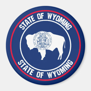 Aimant Emblème rond du Wyoming