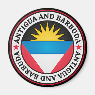 Aimant Emblème Ronde Antigua-Et-Barbuda