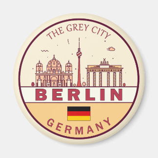 Aimant Emblème Skyline de Berlin Allemagne