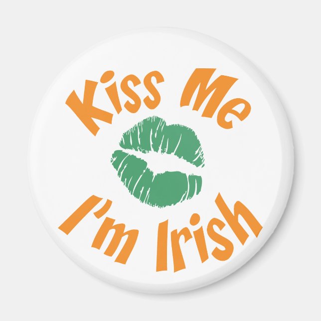 Aimant Embrasse-moi Je suis irlandais (Devant)