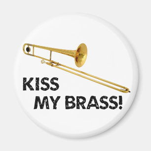 Aimant Embrassez mon en laiton (le trombone)