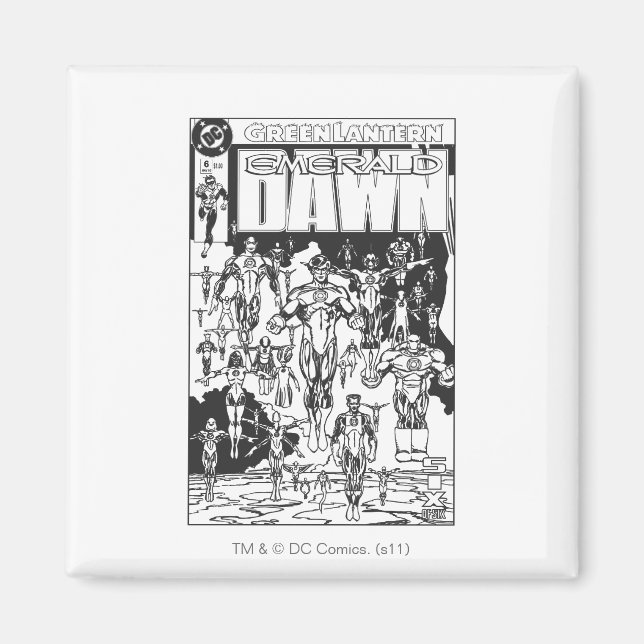 Aimant Emerald Dawn, noir et blanc (Devant)