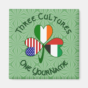 Aimant Émirats arabes unis Irlande Drapeaux États-Unis Tr