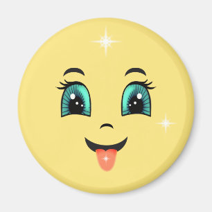 Aimant Emoji visage heureux mignon