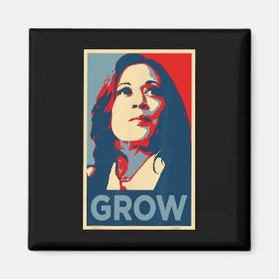 Aimant Empower Grow Kamala Harris Hope Poster 47 Rally Wo
