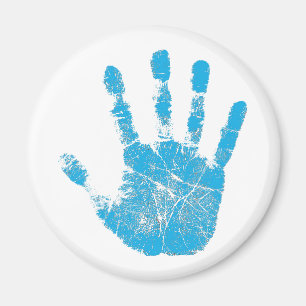 Aimant Empreinte bleue