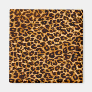 Aimant Empreinte de léopard, papier guépard, rose, girly