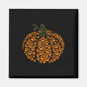 Aimant Empreinte de patte Halloween Citrouille Fantôme Pa