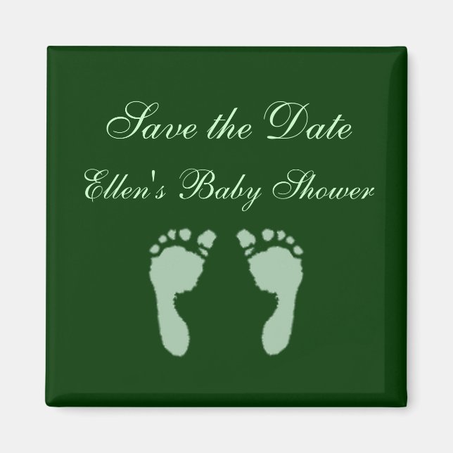 Aimant Empreintes bébé (vert) (Devant)