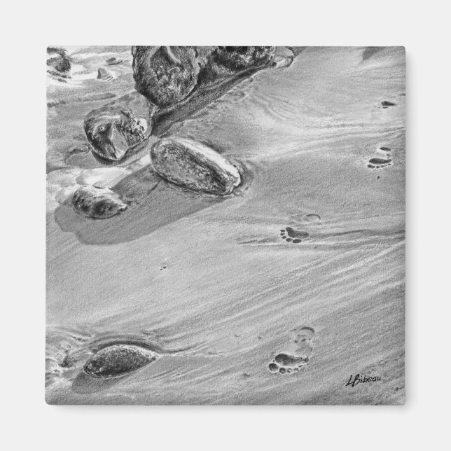 Aimant Empreintes dans le sable (Devant)