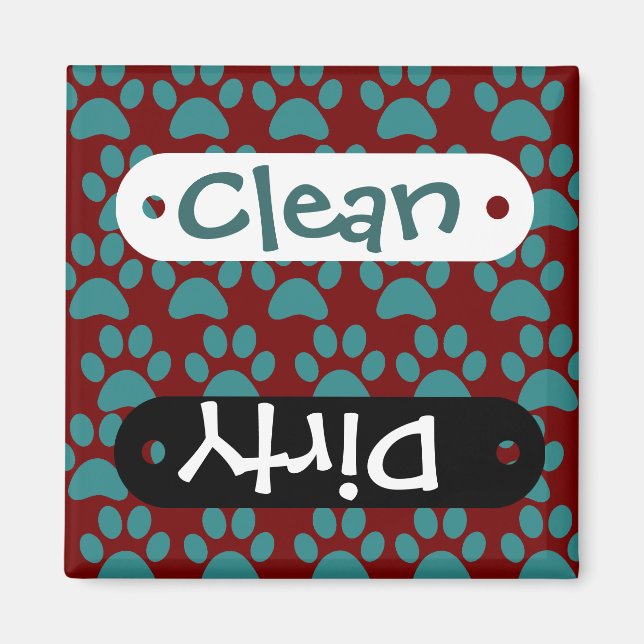 Aimant Empreintes de pattes de Chien Chien Chien Mignonne (Devant)