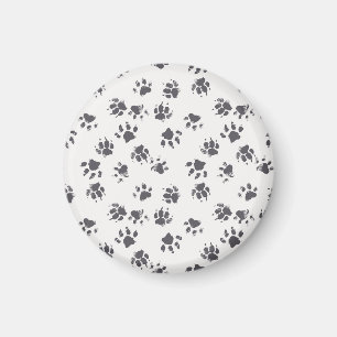 Aimant Empreintes Paw : Chien Monochrome Sans Seamless.