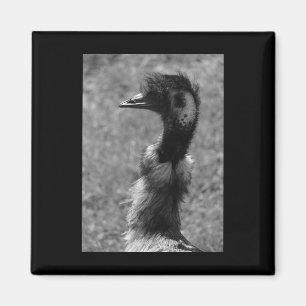 Aimant Emu Nature Amateurs Sticker Vertical Noir Et Blanc