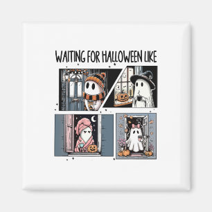 Aimant En Attente D'Halloween Comme Un Joli Ghost Coffee