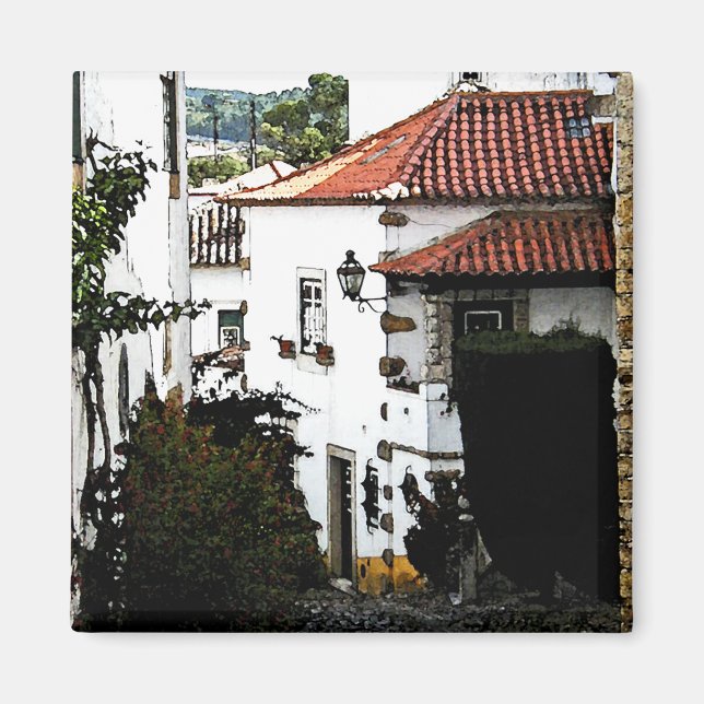 Aimant En bas de la rue à Obidos Portugal (Devant)