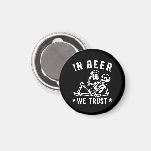 Aimant En bière, nous avons confiance squelette rafraîchi