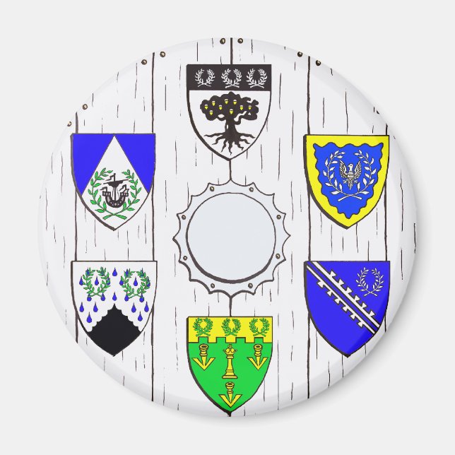 Aimant en bois foncé 3 (Devant)