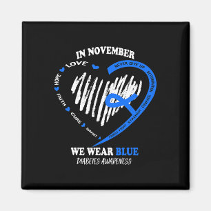 Aimant En Novembre, Nous Portons Blue Messy Bun Diabetes