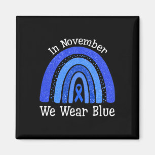 Aimant En Novembre Nous Portons Blue Rainbow Diabetes Awa