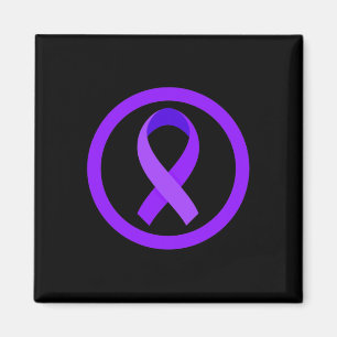 Aimant En novembre, nous portons du violet pour la sensib