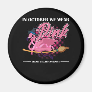 Aimant En Octobre Nous Portons Flamant rose Rose Pinceau