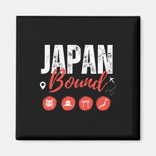 Aimant En route pour le Japon Voyage à Tokyo Vacances Cor