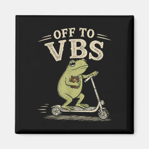 Aimant En route pour vbs drôle grenouille chrétienne foi