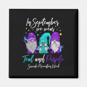 Aimant En Septembre Nous Portons Turquoise Et Violet Suic