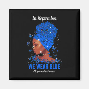Aimant En septembre We Wear Blue For Alopecia Awareness B