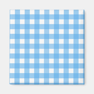 Aimant En vichy bleu ciel