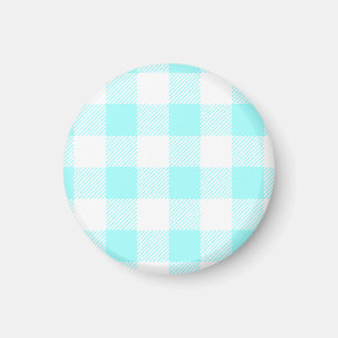 Aimant en vichy Motif de contrôle (bleu clair)