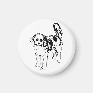 Aimant Encre graphique Chien ajoute une touche de fête au