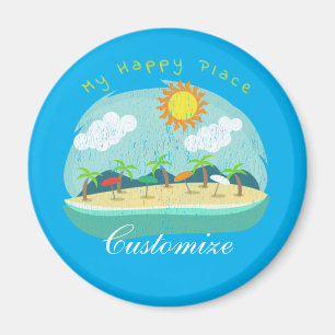 Aimant Endroit heureux Thunder_Cove de plage