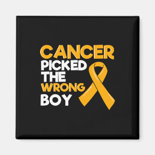Aimant Enfance Cancer Boy Ribbon Tumor Pediatrician Chi