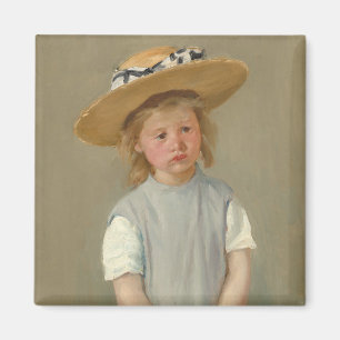 Aimant Enfant dans un Casquette de paille   Mary Cassatt