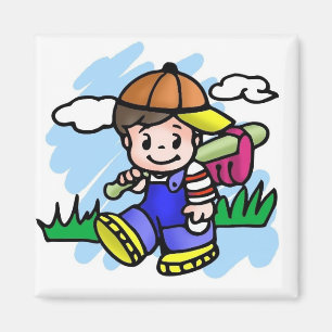 Aimant Enfant de baseball mignon