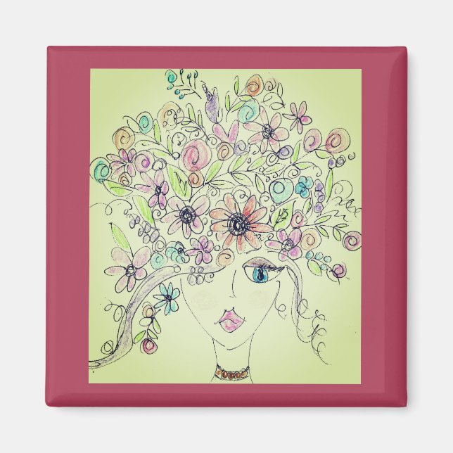 aimant enfant fleur (Devant)