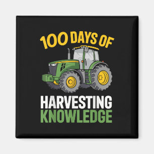 Aimant Enfants 100 Jours D'École Tracteur Garçon Agricult